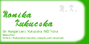 monika kukucska business card